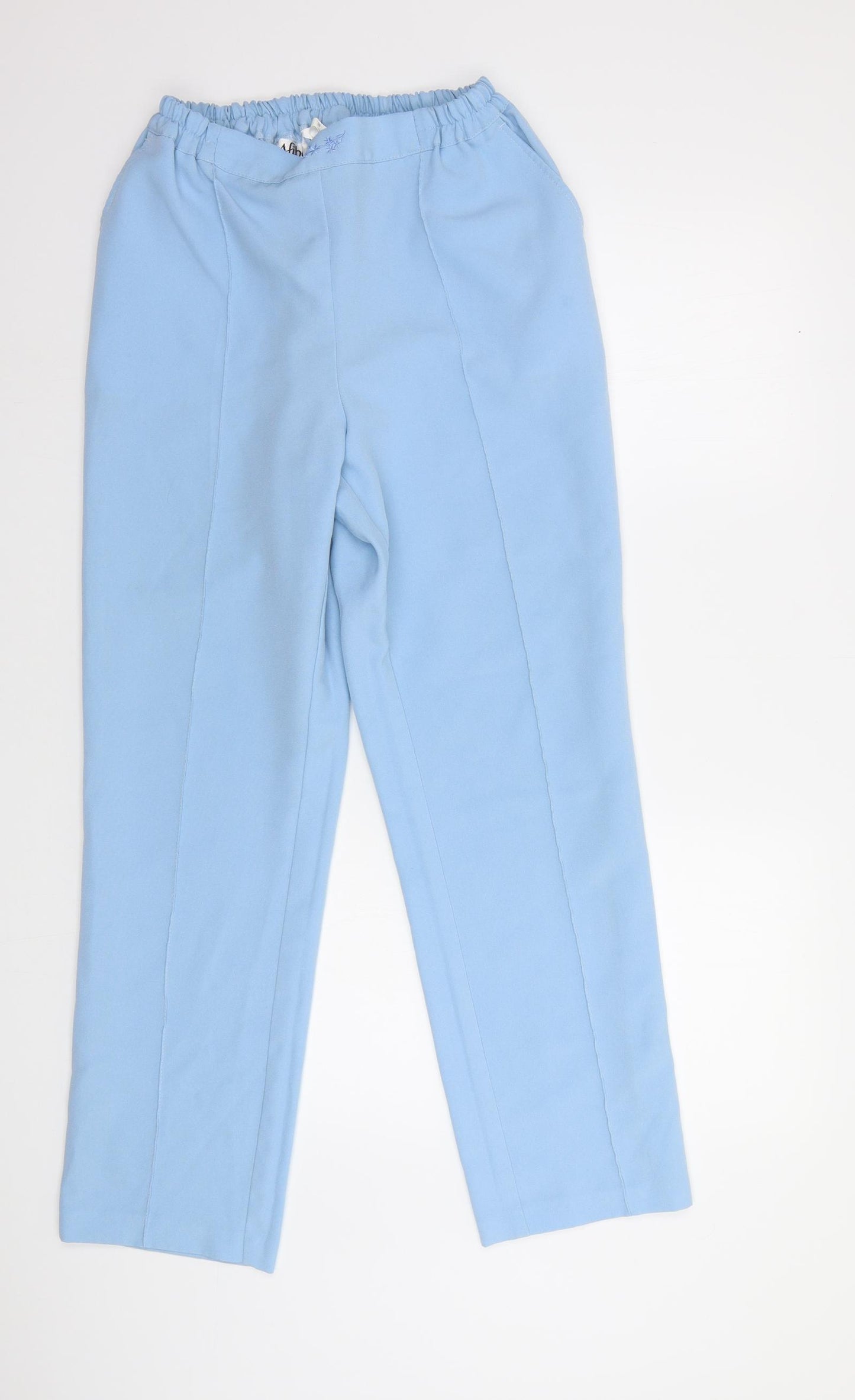 Afibel Womens Blue   Trousers  Size 14 L30 in - Elasticated Waist