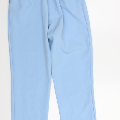 Afibel Womens Blue   Trousers  Size 14 L30 in - Elasticated Waist
