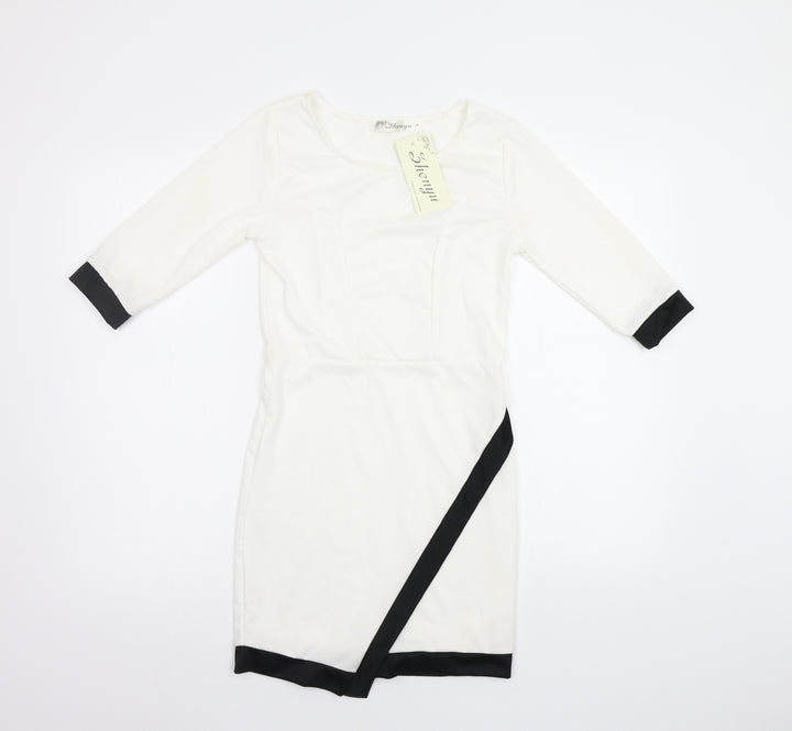 Shenyu Womens White   Bodycon  Size S