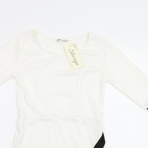 Shenyu Womens White   Bodycon  Size S