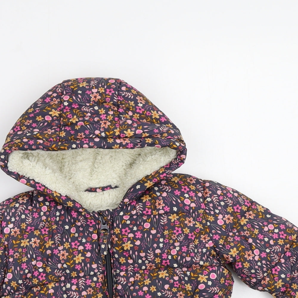 George Baby Multicoloured Floral  Puffer Jacket Jacket Size 12-18 Months