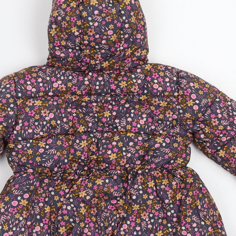 George Baby Multicoloured Floral  Puffer Jacket Jacket Size 12-18 Months