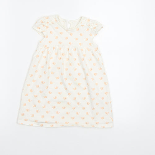 George Baby White Geometric  A-Line  Size 18-24 Months