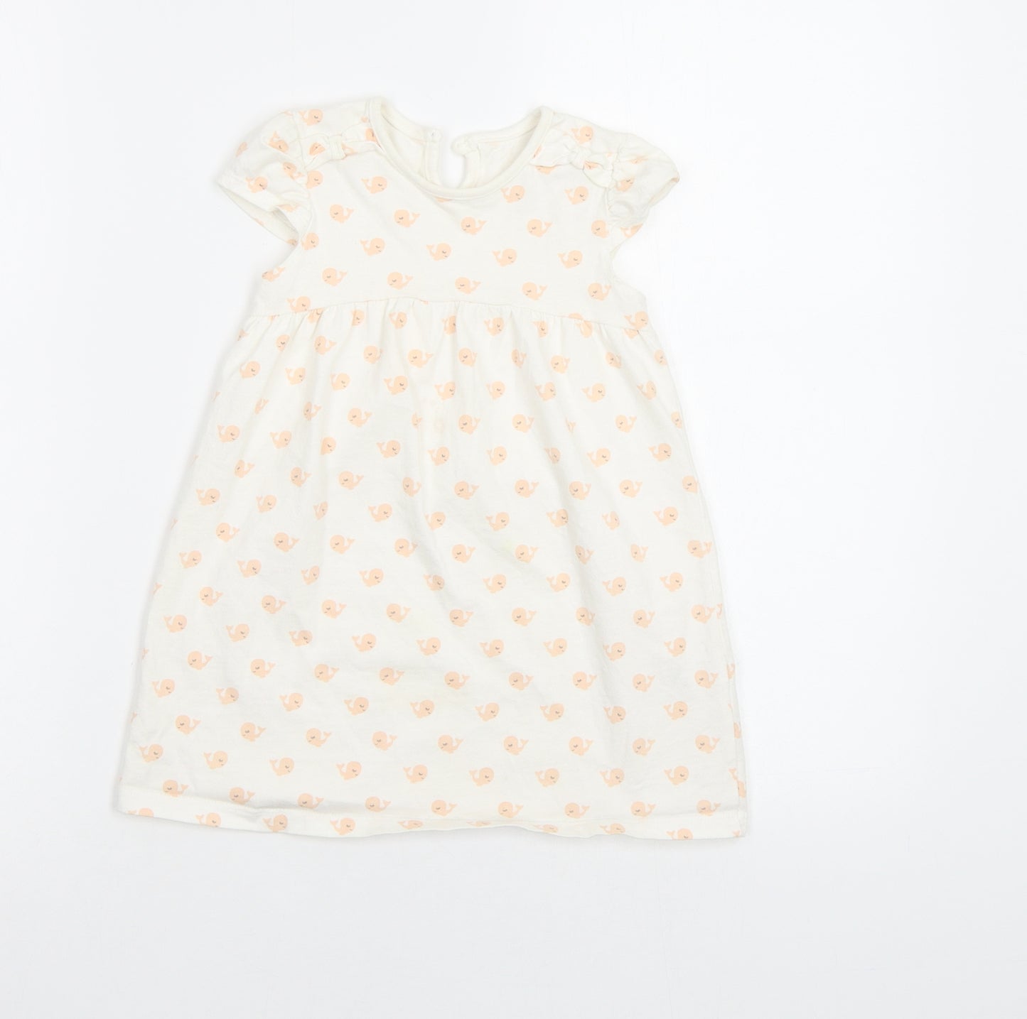 George Baby White Geometric  A-Line  Size 18-24 Months