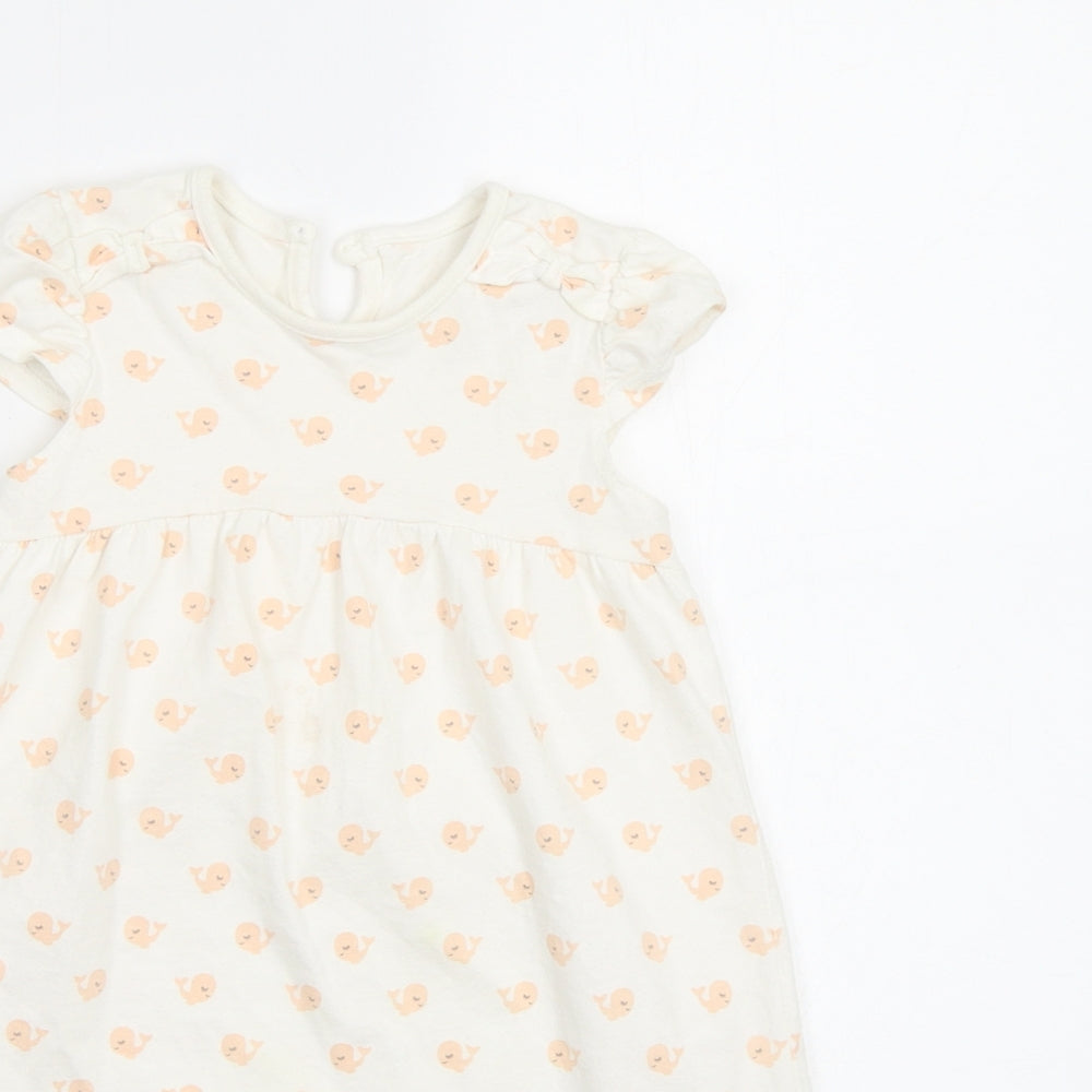 George Baby White Geometric  A-Line  Size 18-24 Months