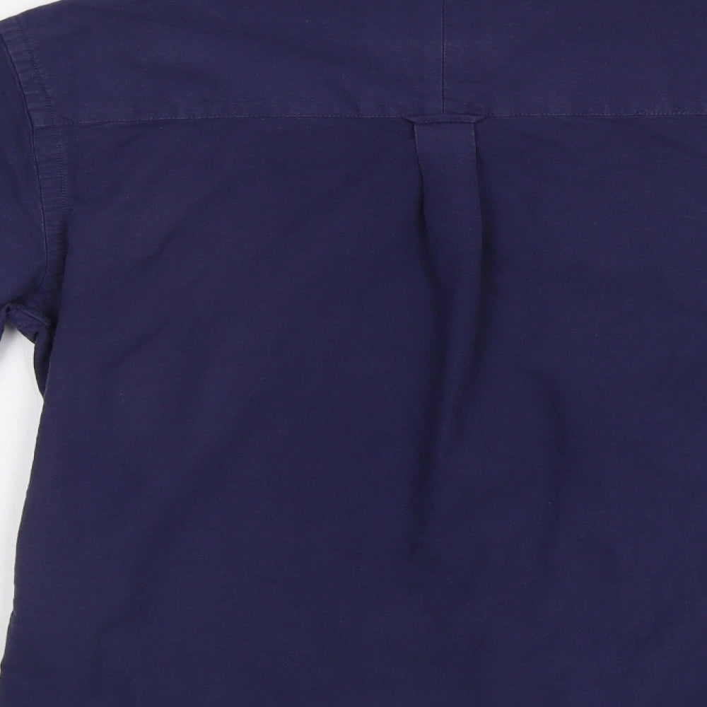 The Academy Brand Mens Blue    Button-Up Size XL