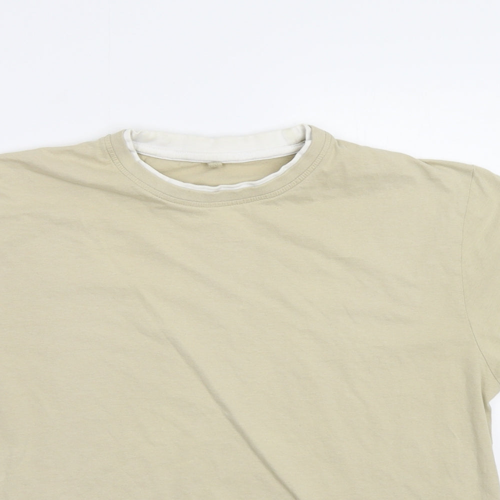 George Mens Beige    T-Shirt Size M