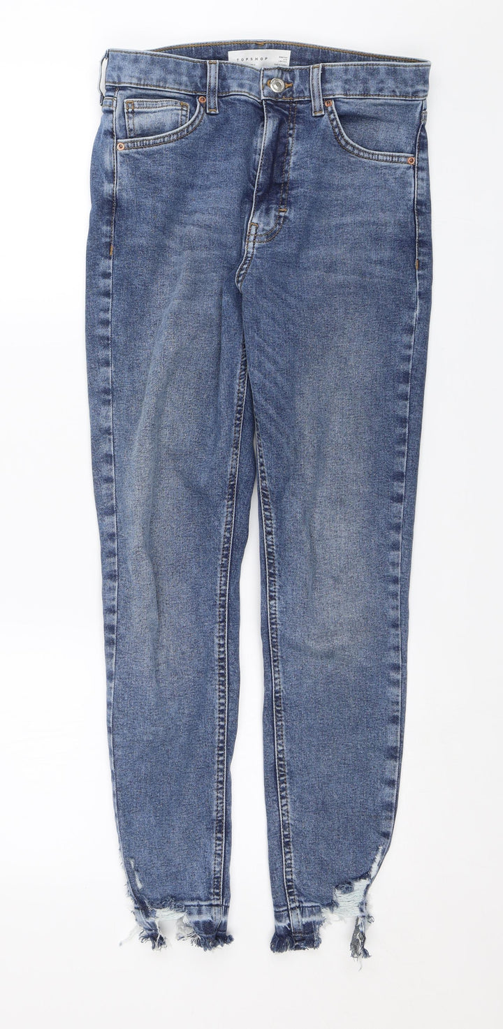 Topshop Womens Blue Skinny Jeans Size 28 in L26 in