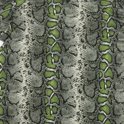Dorothy Perkins Womens Green Animal Print  Basic Blouse Size 14