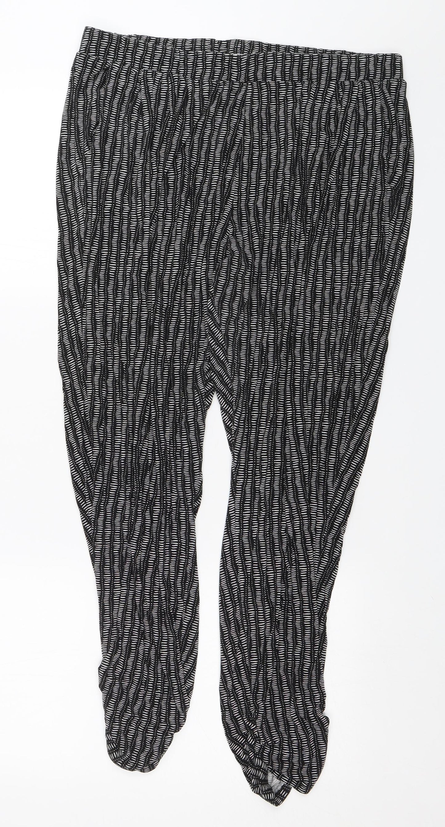 Papaya Womens Black   Harem Trousers Size 18 L26 in