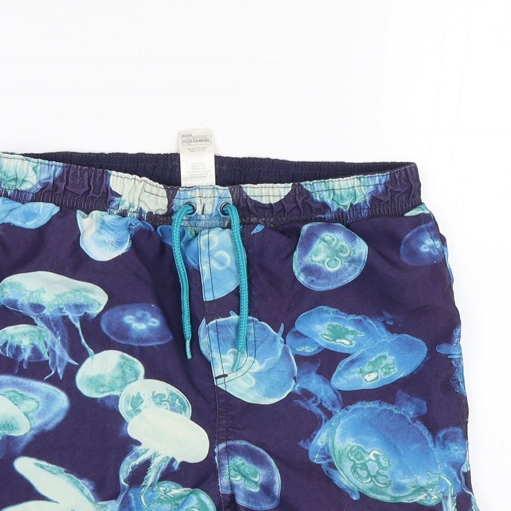 F&F Boys Blue   Bermuda Shorts Size 8-9 Years - jellyfish