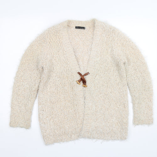 David Emanuel Womens Beige   Cardigan Jumper Size S