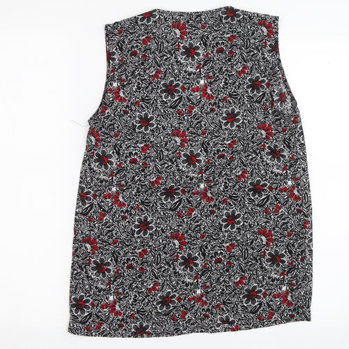 NEXT Womens Black Floral  Basic Blouse Size 6