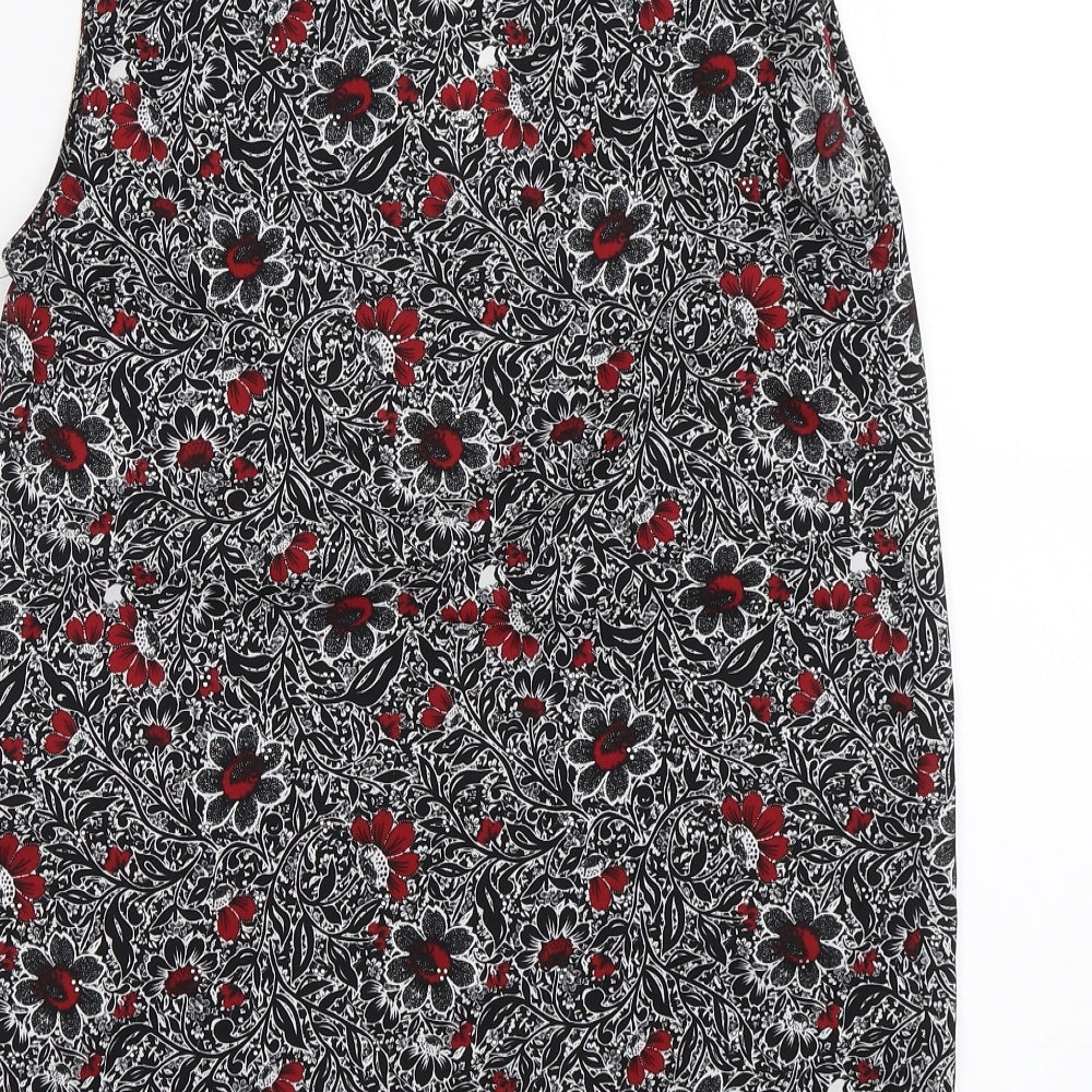 NEXT Womens Black Floral  Basic Blouse Size 6