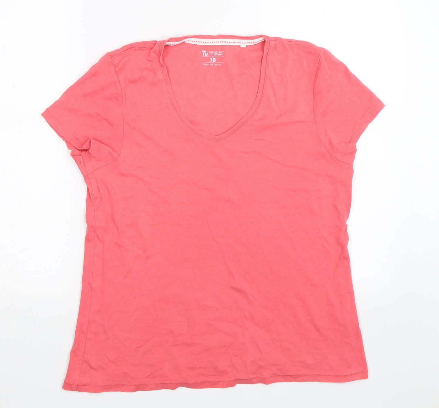 TU Womens Pink   Basic T-Shirt Size 18