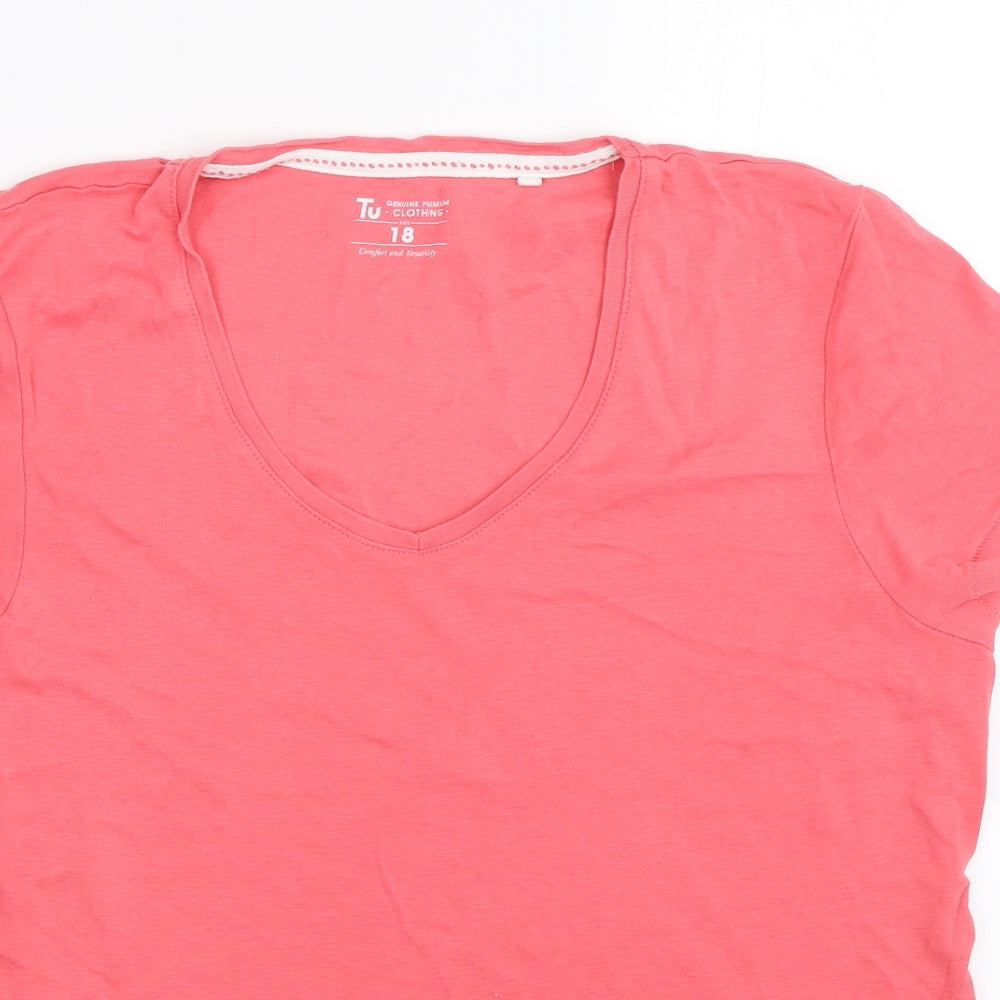 TU Womens Pink   Basic T-Shirt Size 18