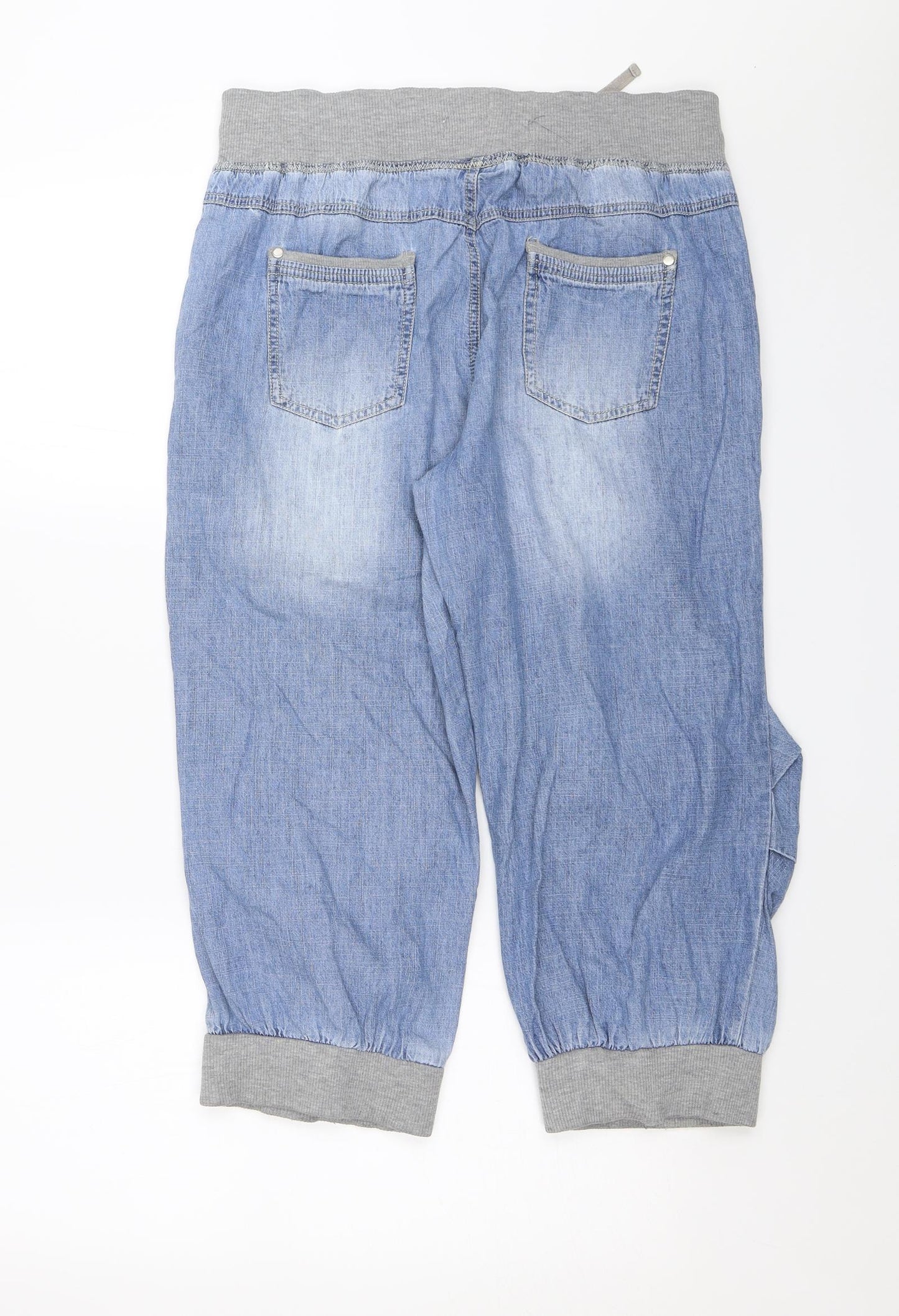 Denim Co. Womens Blue   Jogger Trousers Size 14 L20 in