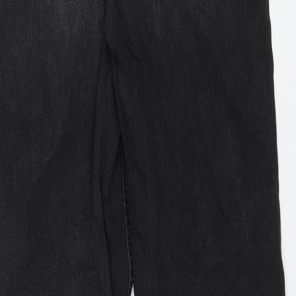 M&S Womens Black   Straight Jeans Size 14 L29 in