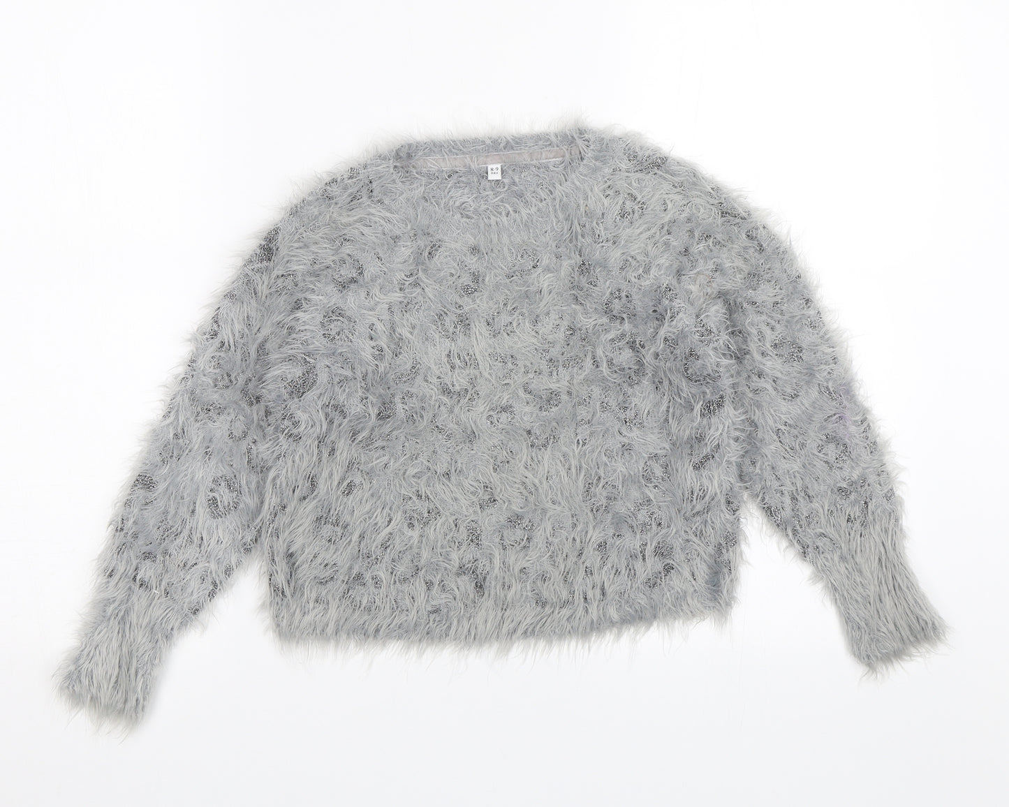 M&S Girls Grey   Pullover Jumper Size 8-9 Years
