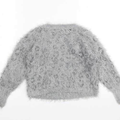 M&S Girls Grey   Pullover Jumper Size 8-9 Years