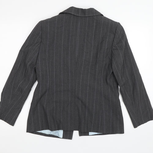 Planet Womens Grey Striped  Jacket Blazer Size 12