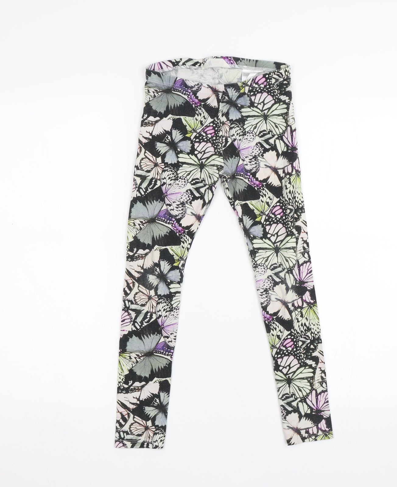 H&M Girls Green   Jegging Trousers Size 10 Years - Butterflies Leggings