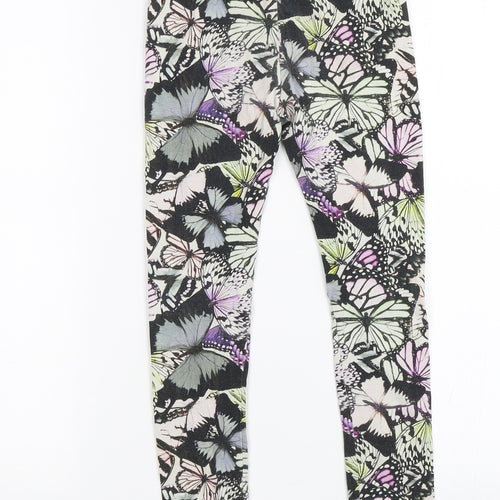 H&M Girls Green   Jegging Trousers Size 10 Years - Butterflies Leggings