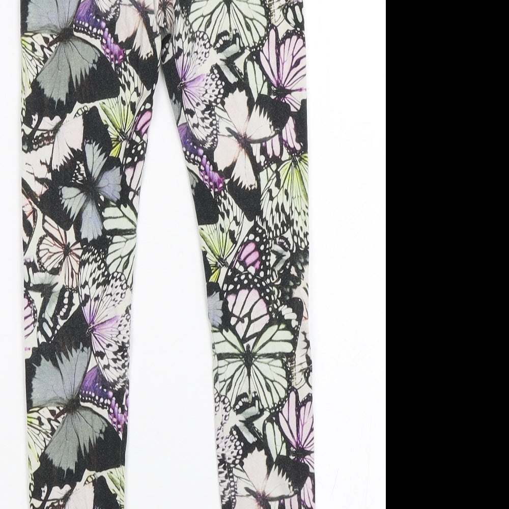H&M Girls Green   Jegging Trousers Size 10 Years - Butterflies Leggings