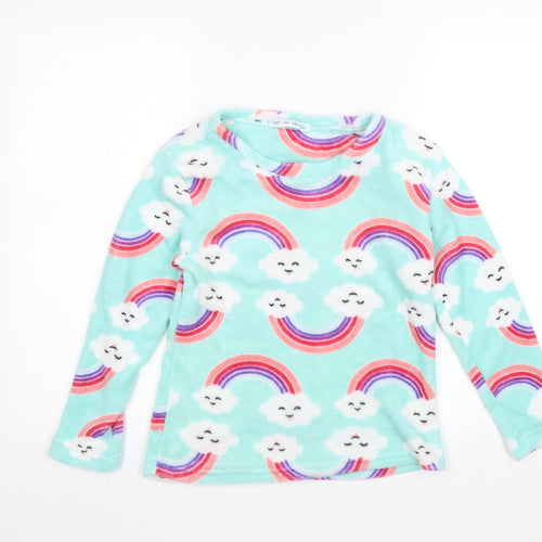 Just Like You Girls Blue Solid  Top Pyjama Top Size 10-11 Years