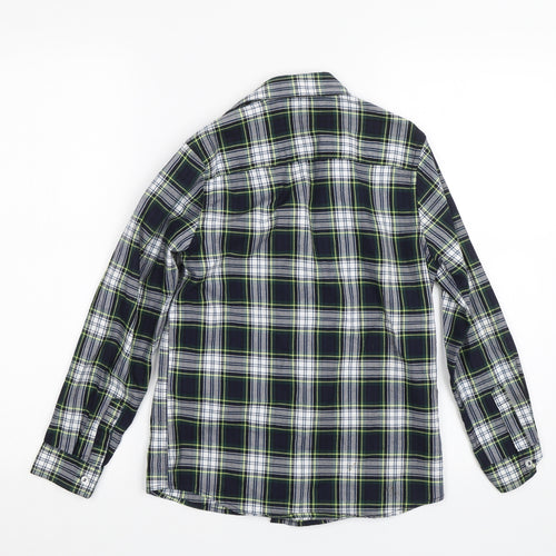 NEXT Boys Blue Plaid  Basic Button-Up Size 9 Years
