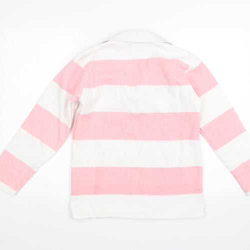 PRETTYLITTLETHING Womens Pink Striped  Pullover Jumper Size 4