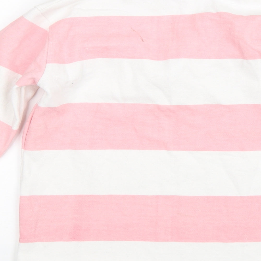 PRETTYLITTLETHING Womens Pink Striped  Pullover Jumper Size 4