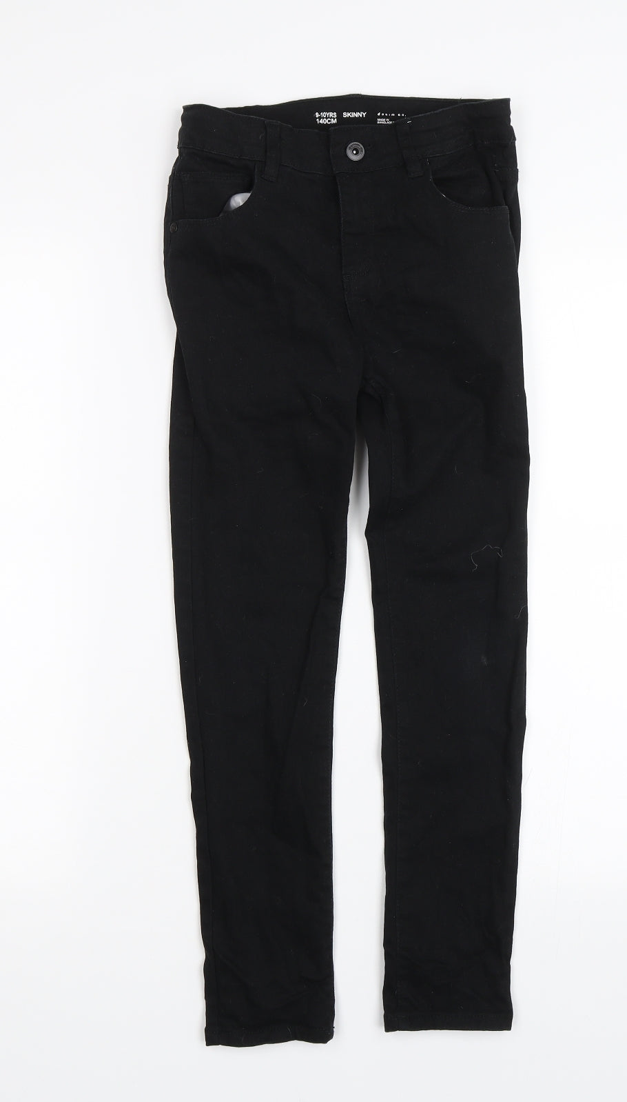Denim Co. Girls Black   Skinny Jeans Size 9-10 Years