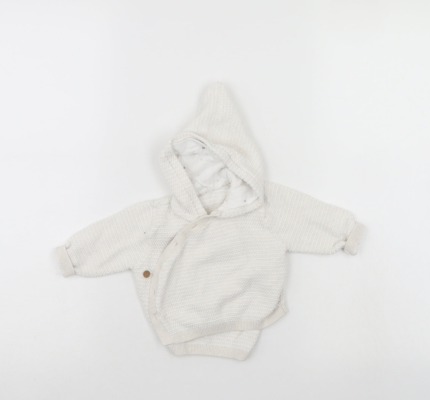 Mothercare Baby White   Cardigan Jumper Size 0-3 Months  - hoodie / wrap