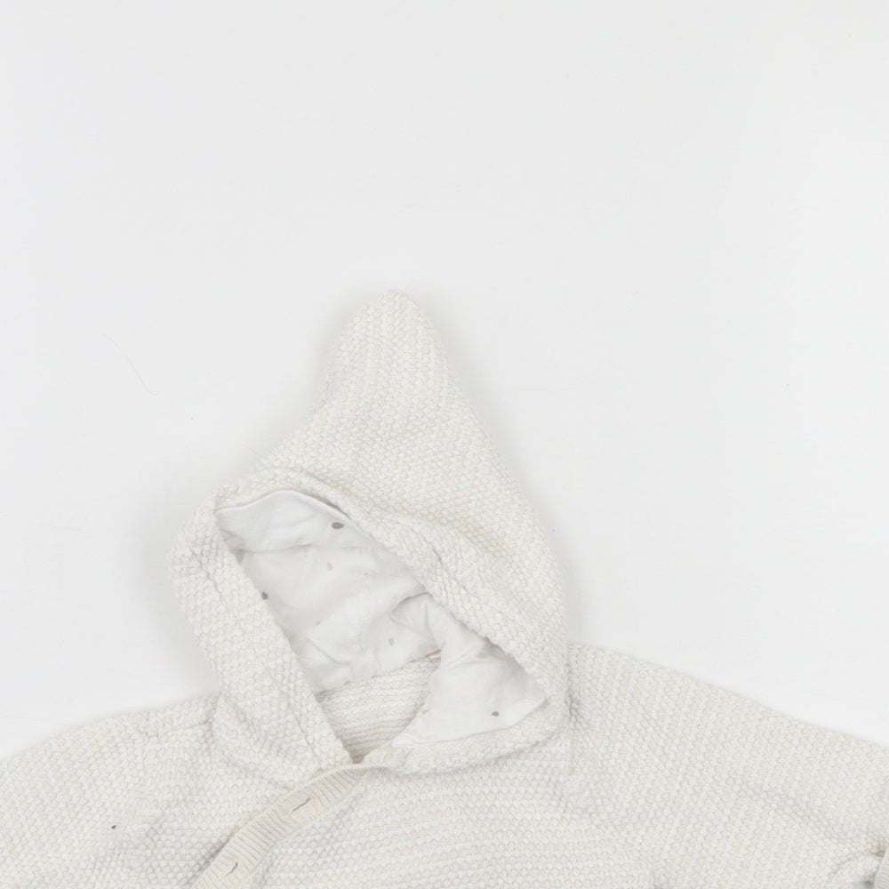 Mothercare Baby White   Cardigan Jumper Size 0-3 Months  - hoodie / wrap