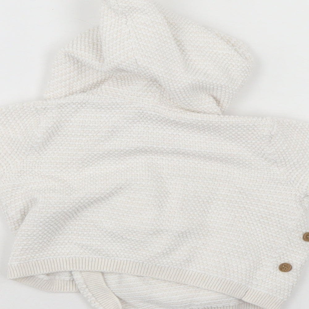 Mothercare Baby White   Cardigan Jumper Size 0-3 Months  - hoodie / wrap