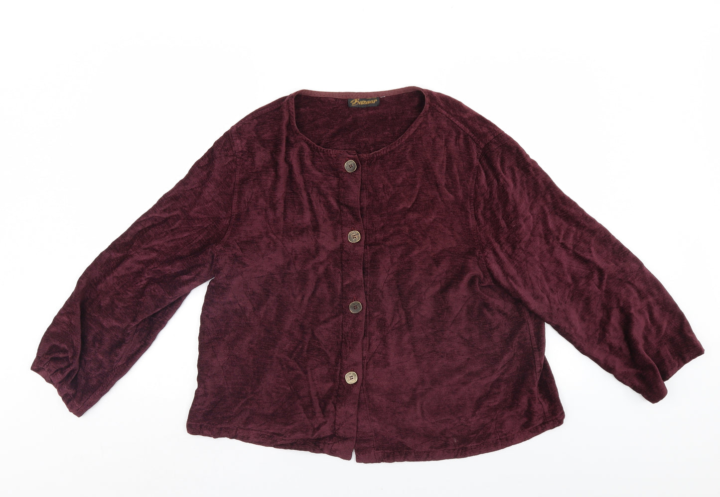 bazaar Womens Purple   Cardigan Jumper