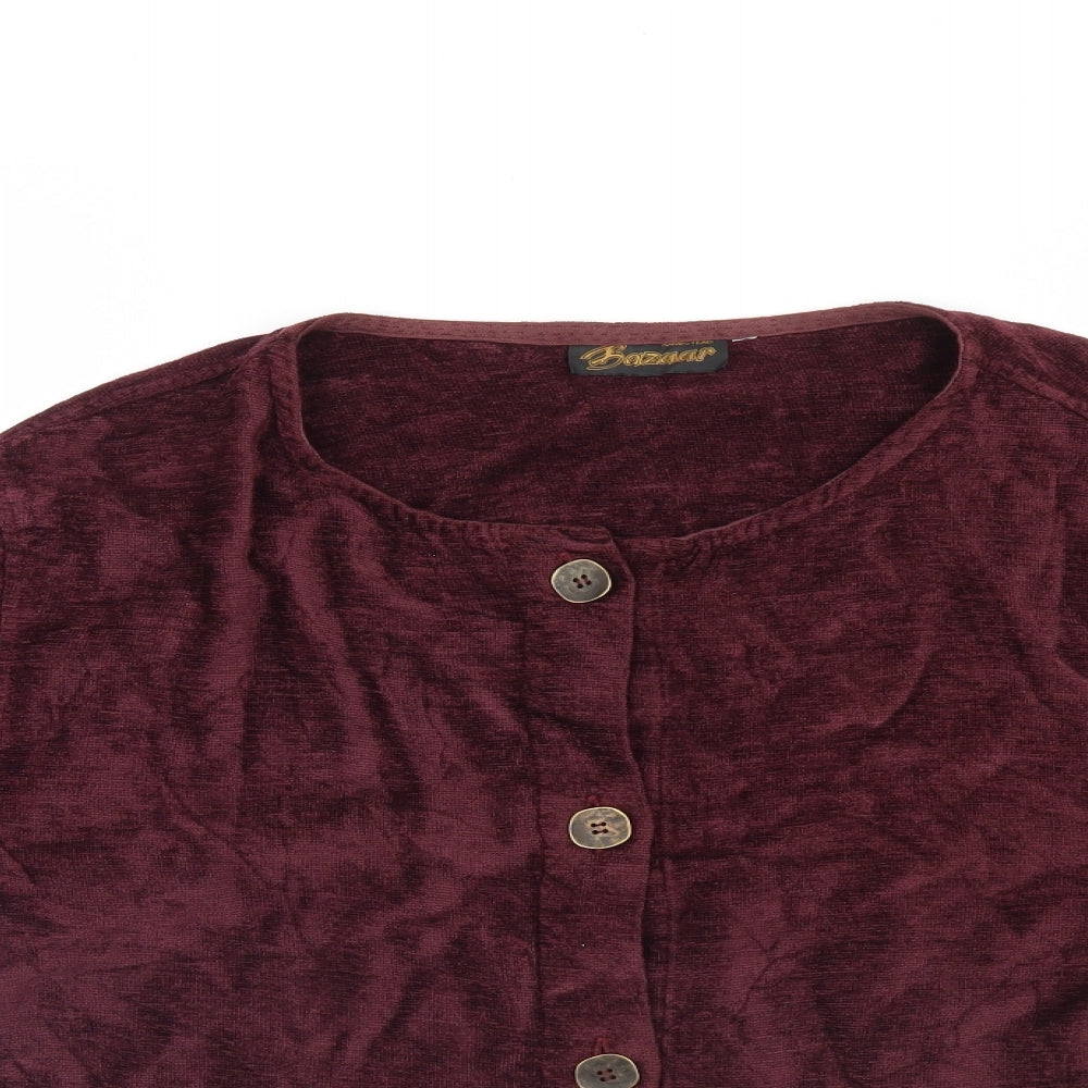 bazaar Womens Purple   Cardigan Jumper
