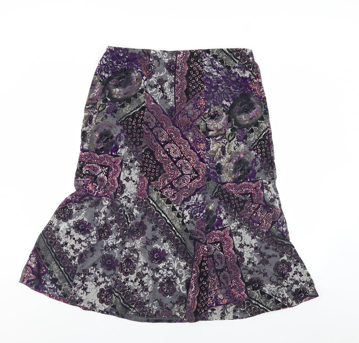 Preworn Womens Multicoloured Paisley  Trumpet Skirt Size 14