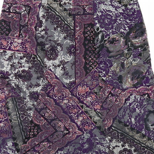 Preworn Womens Multicoloured Paisley  Trumpet Skirt Size 14