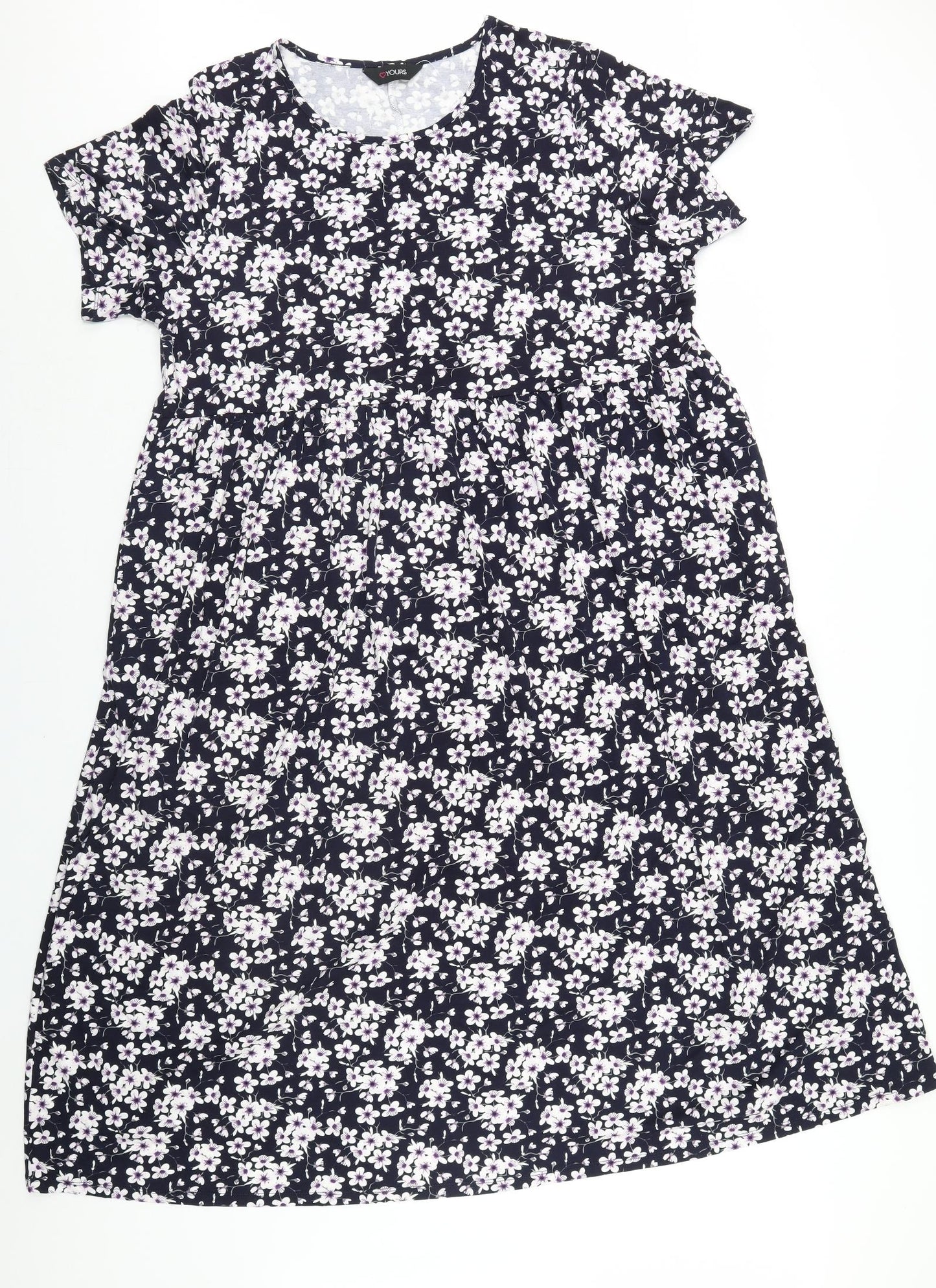 Love yOURS Womens Blue Floral  Shift  Size 24