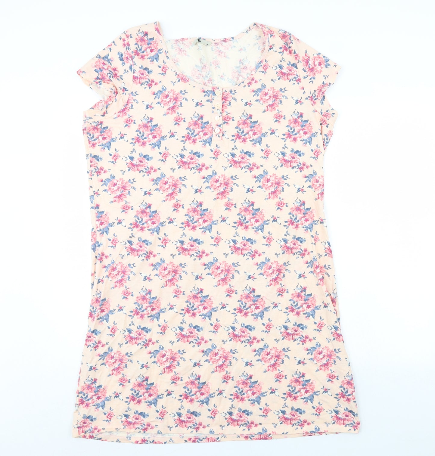 TU Womens Pink Floral  Top Dress Size 16