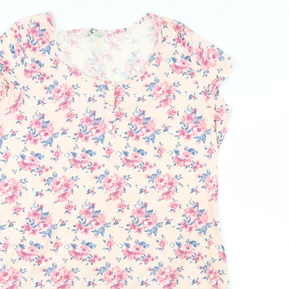 TU Womens Pink Floral  Top Dress Size 16