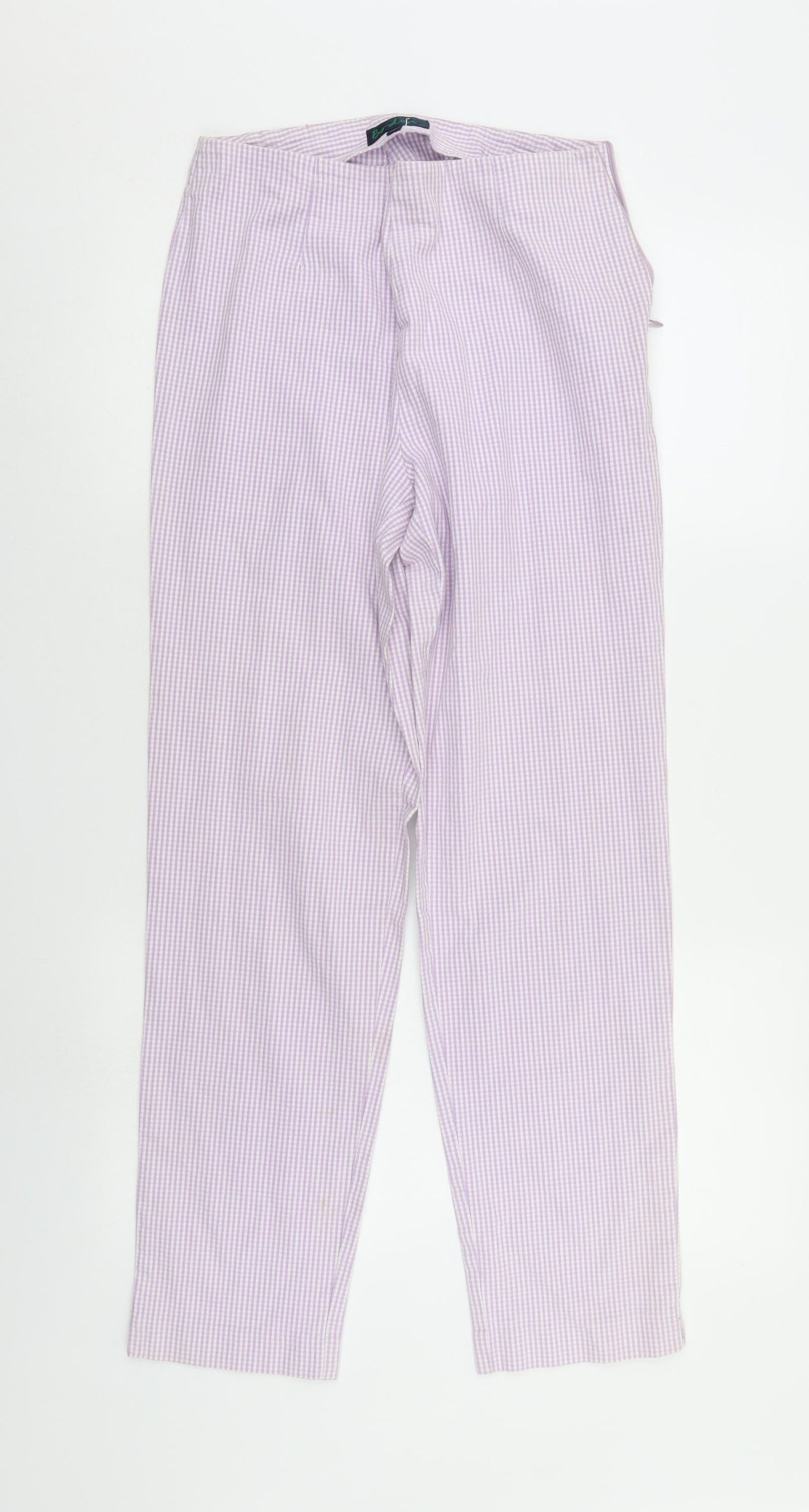 Boden Womens Pink Plaid  Sweatpants Trousers Size 10 L29 in