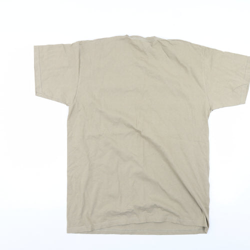 Fruit of the Loom Mens Beige    T-Shirt Size L