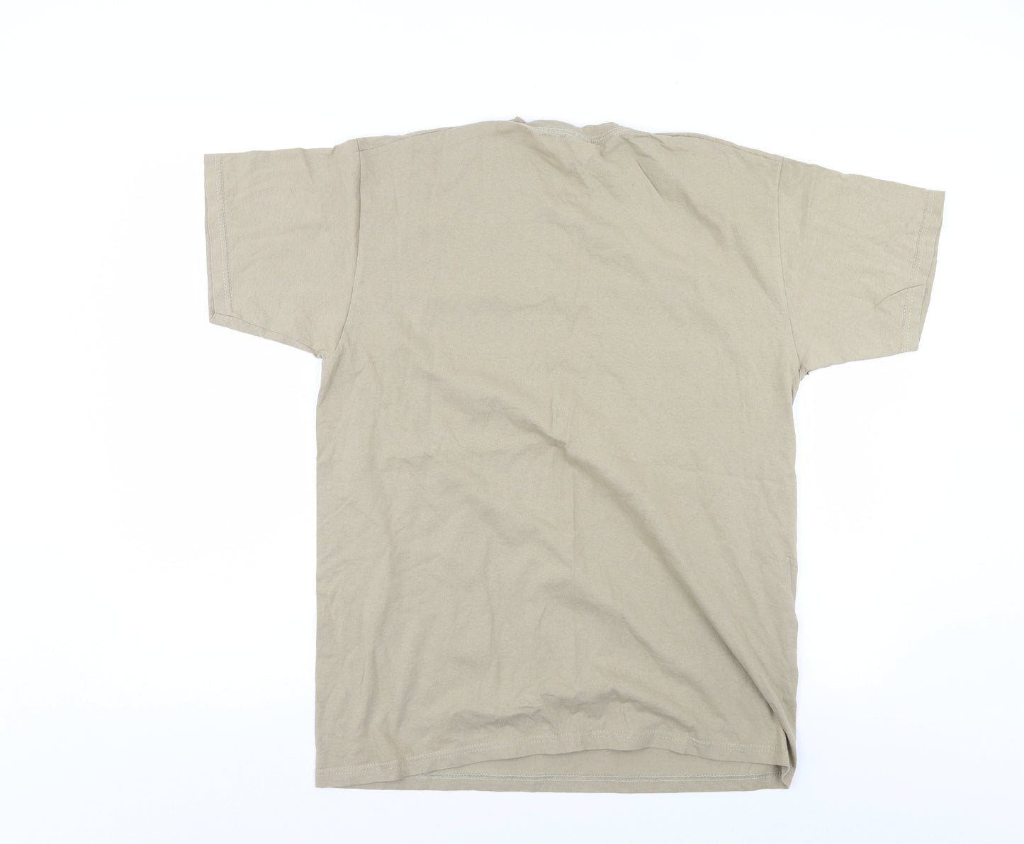 Fruit of the Loom Mens Beige    T-Shirt Size L