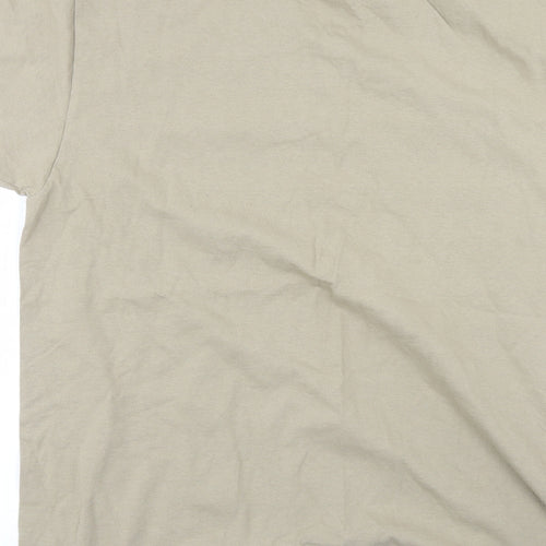 Fruit of the Loom Mens Beige    T-Shirt Size L