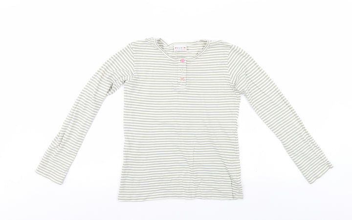 NEXT Girls Green Striped Pullover Jumper Size 11 Years