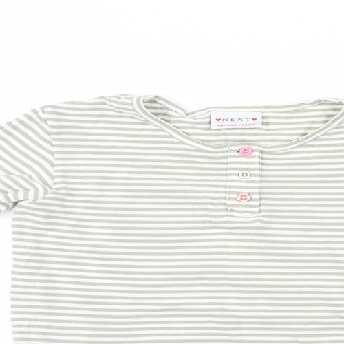 NEXT Girls Green Striped  Pullover Jumper Size 11 Years