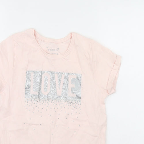 Primark Girls Pink   Basic T-Shirt Size 11-12 Years